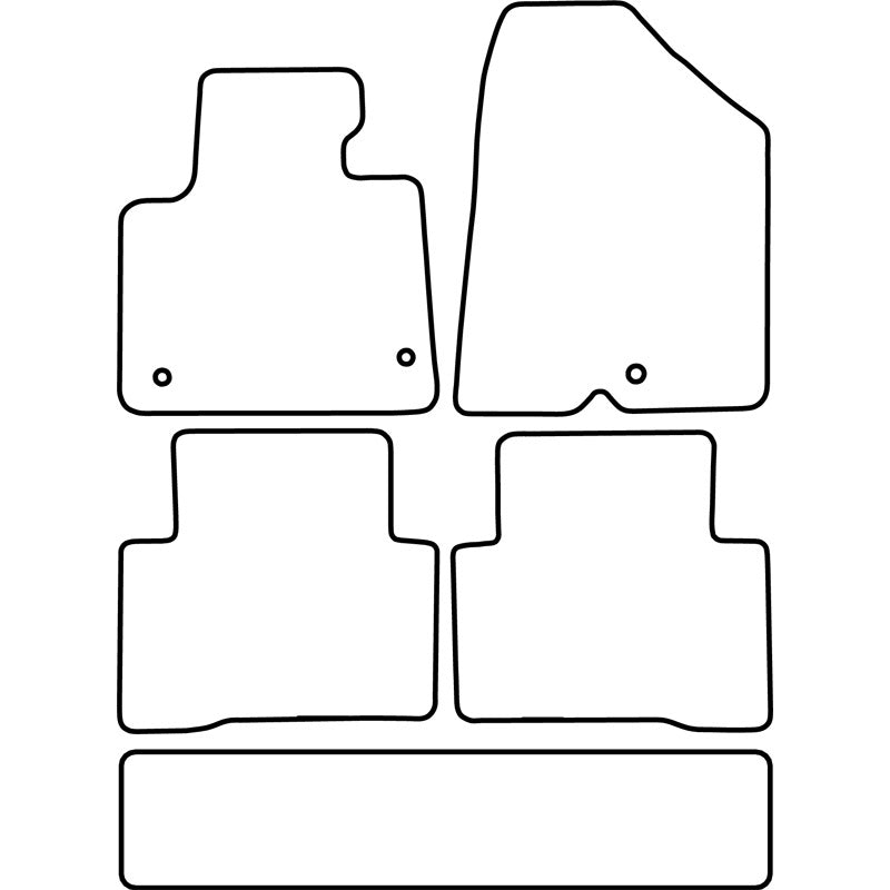 Autoteppiche passend für Hyundai Santa Fe 2013-2018 (7 Personen)