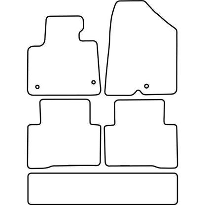 Autoteppiche passend für Hyundai Santa Fe 2013-2018 (7 Personen)