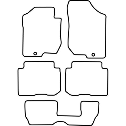 Autoteppiche passend für Kia Carens 2006-2011 (7 Personen)