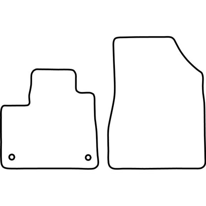Autoteppiche passend für Mercedes Citan (W420) Box & Renault Kangoo III (Furgon) & Nissan Townstar 2021-  (nur vorne)