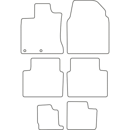 Autoteppiche passend für Nissan Qashqai+2 2008-