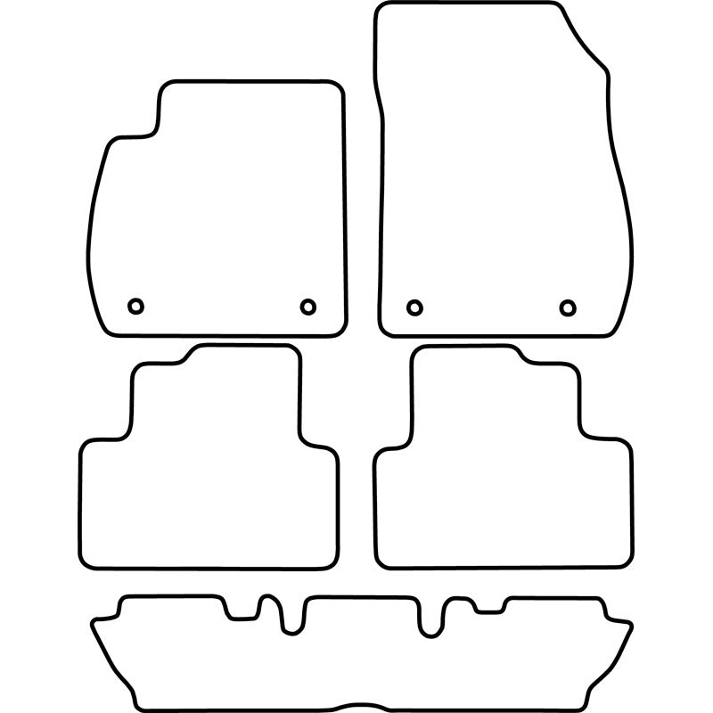 Autoteppiche passend für Opel Zafira C 2012- (7-Personen)