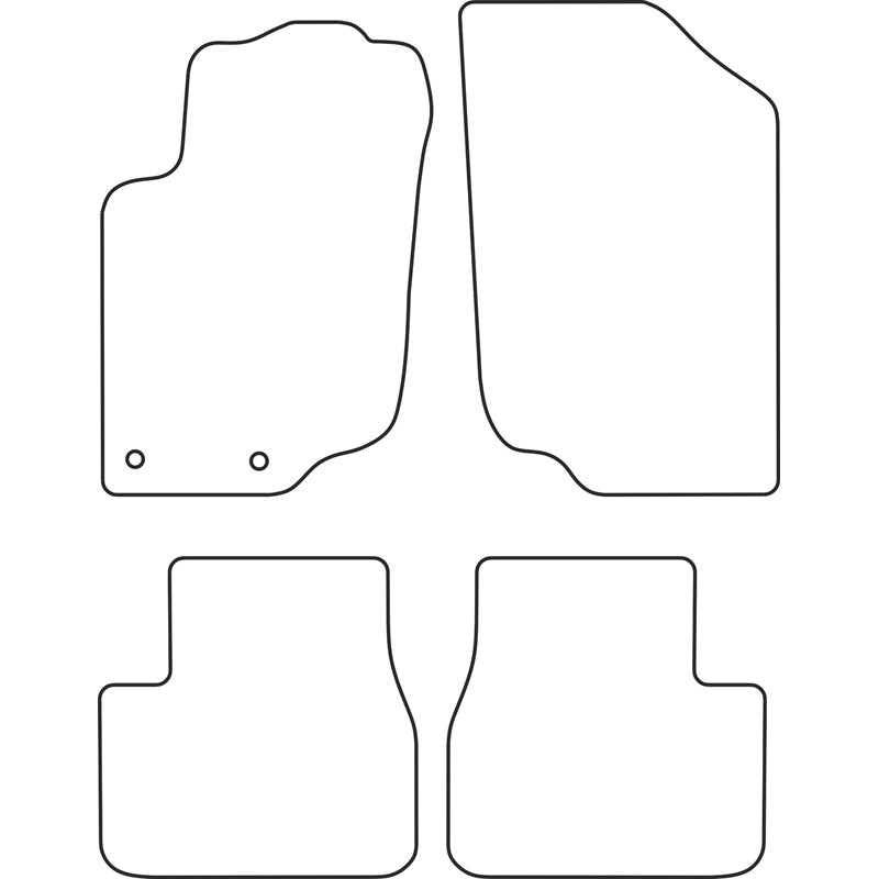 Autoteppiche passend für Peugeot 207 2006- (exkl. CC)