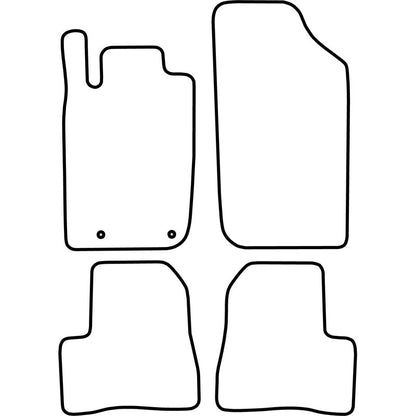 Autoteppiche passend für Peugeot 206 2007-2009