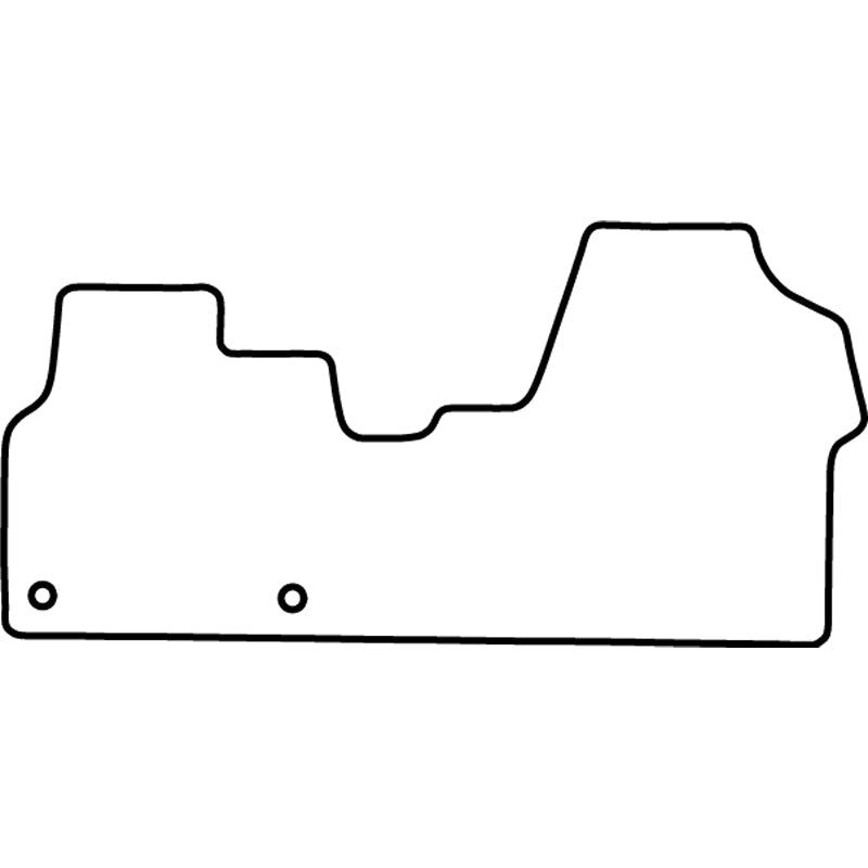 Autoteppiche passend für Citroën Jumpy/Peugeot Expert/Toyota Proace 2016- & Opel Vivaro 2019- & Fiat Scudo 2022- (nur Vorne) (Sitz/Bank + ovale Clips)