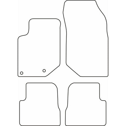 Autoteppiche passend für Peugeot 208 / Opel Corsa F / Citroën DS3 Crossback 2019- (exkl. Electric)