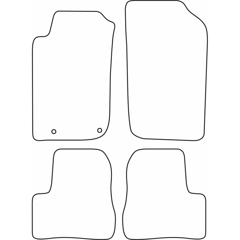 Autoteppiche passend für Peugeot 206+ 3/5-türer 2009-