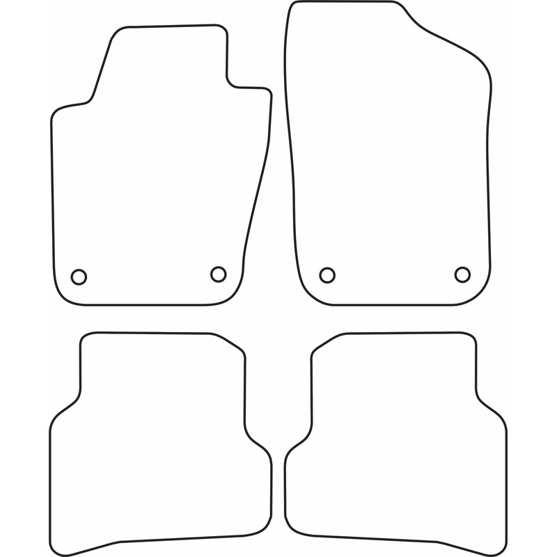 Autoteppiche passend für Seat Ibiza 6J 3/5-türer & ST 2008-2017