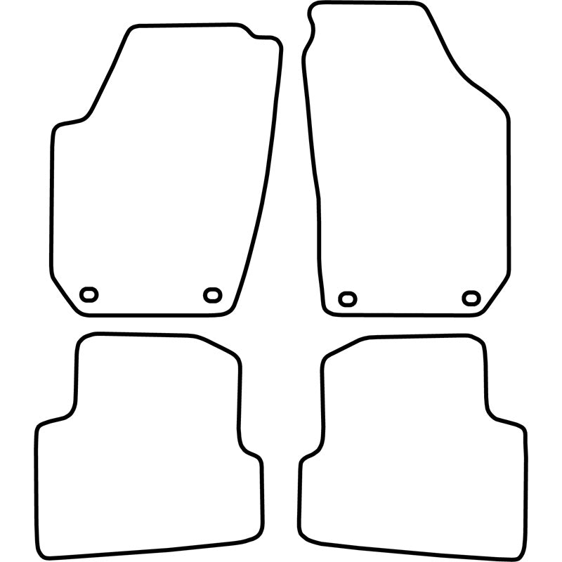 Autoteppiche passend für Skoda Fabia 2007-2008