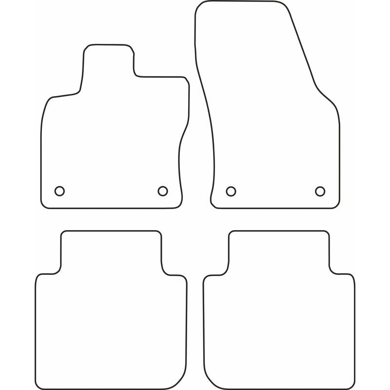 Autoteppiche passend für Skoda Kodiaq 2017- & Volkswagen Tiguan Allspace 2017- & Seat Tarraco 2019- (exkl. 3te Reihe)