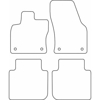 Autoteppiche passend für Skoda Kodiaq 2017- & Volkswagen Tiguan Allspace 2017- & Seat Tarraco 2019- (exkl. 3te Reihe)