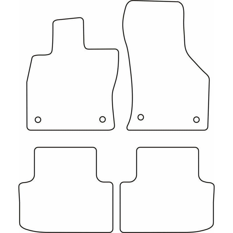 Autoteppiche passend für Skoda Octavia IV (NX3) Limousine/Kombi 2020- exkl. e-Tec & Cupra Formentor 2020-
