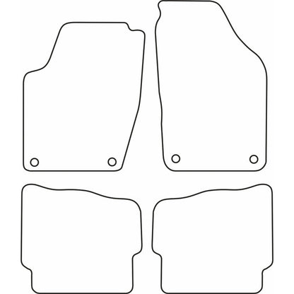 Autoteppiche passend für Volkswagen Polo 9N 2001-2005