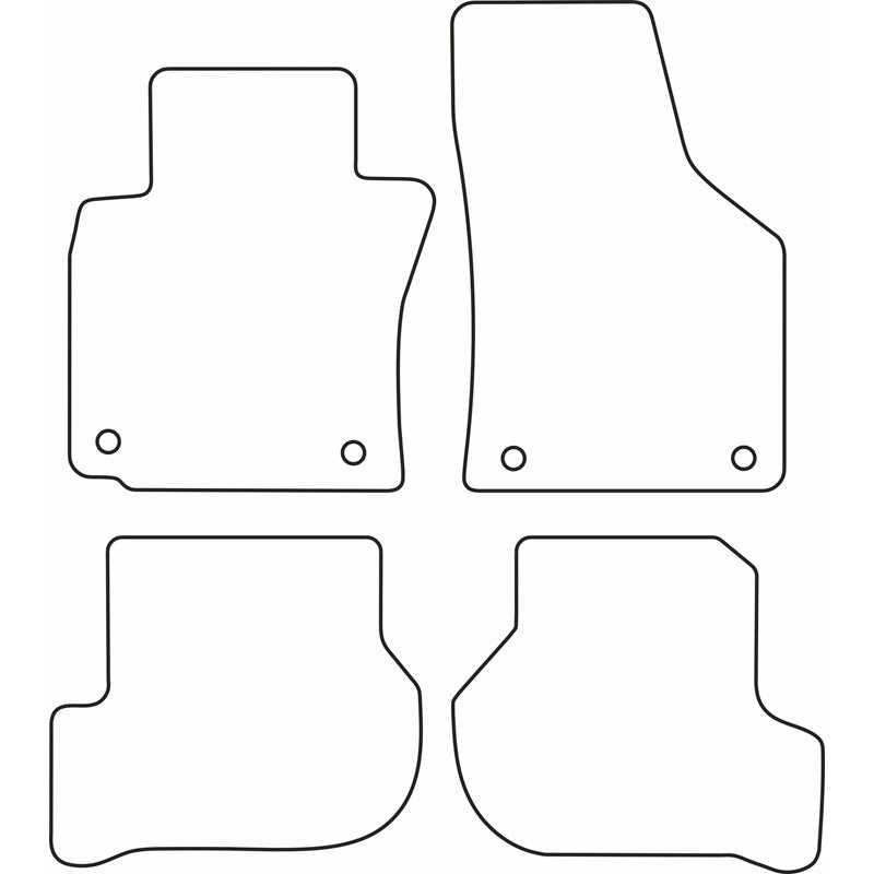 Autoteppiche passend für Volkswagen Golf V 2007-2008