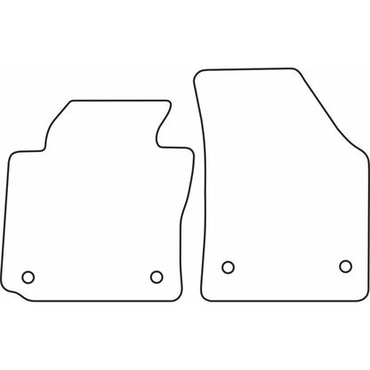 Autoteppiche passend für Volkswagen Caddy 2007-2015 & 2015-2020 (nur vorne)