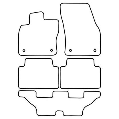 Autoteppiche passend für Volkswagen Touran 2015- (7-Personen)