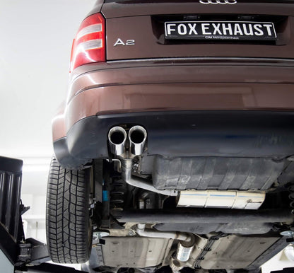 Audi A2 - 1,4l - 34l Tank Halbanlage ab Kat - 2x76 Typ 25 (Bestehend aus End- und Vorschalldämpfer mit Endrohr)