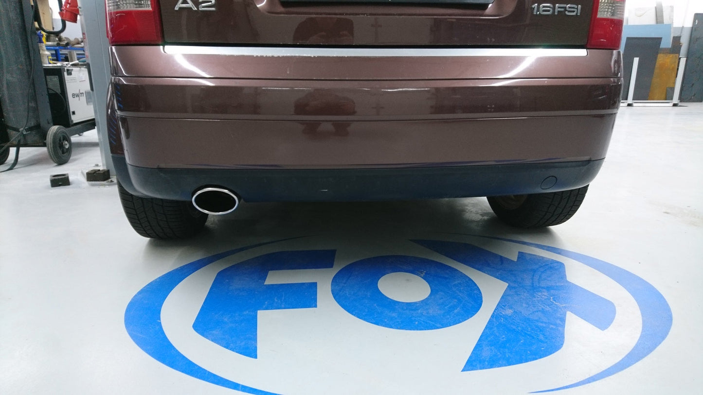 Audi A2 - 1,4l - 34l Tank Halbanlage ab Kat - 115x85 Typ 32 (Bestehend aus End- und Vorschalldämpfer mit Endrohr)