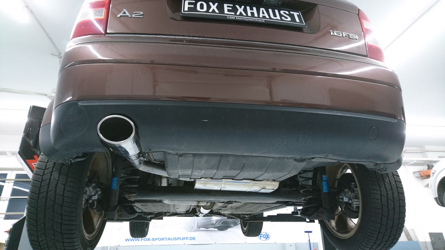 Audi A2 - 1,6l Halbanlage ab Kat - 115x85 Typ 32 (Bestehend aus End- und Vorschalldämpfer mit Endrohr)