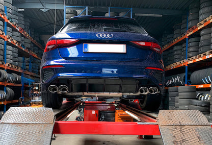 Audi A3 - GY Sportback Endschalldämpfer Ausgang rechts/links - 2x115x85 Typ 32 rechts/links passend für S3 Stoßstange