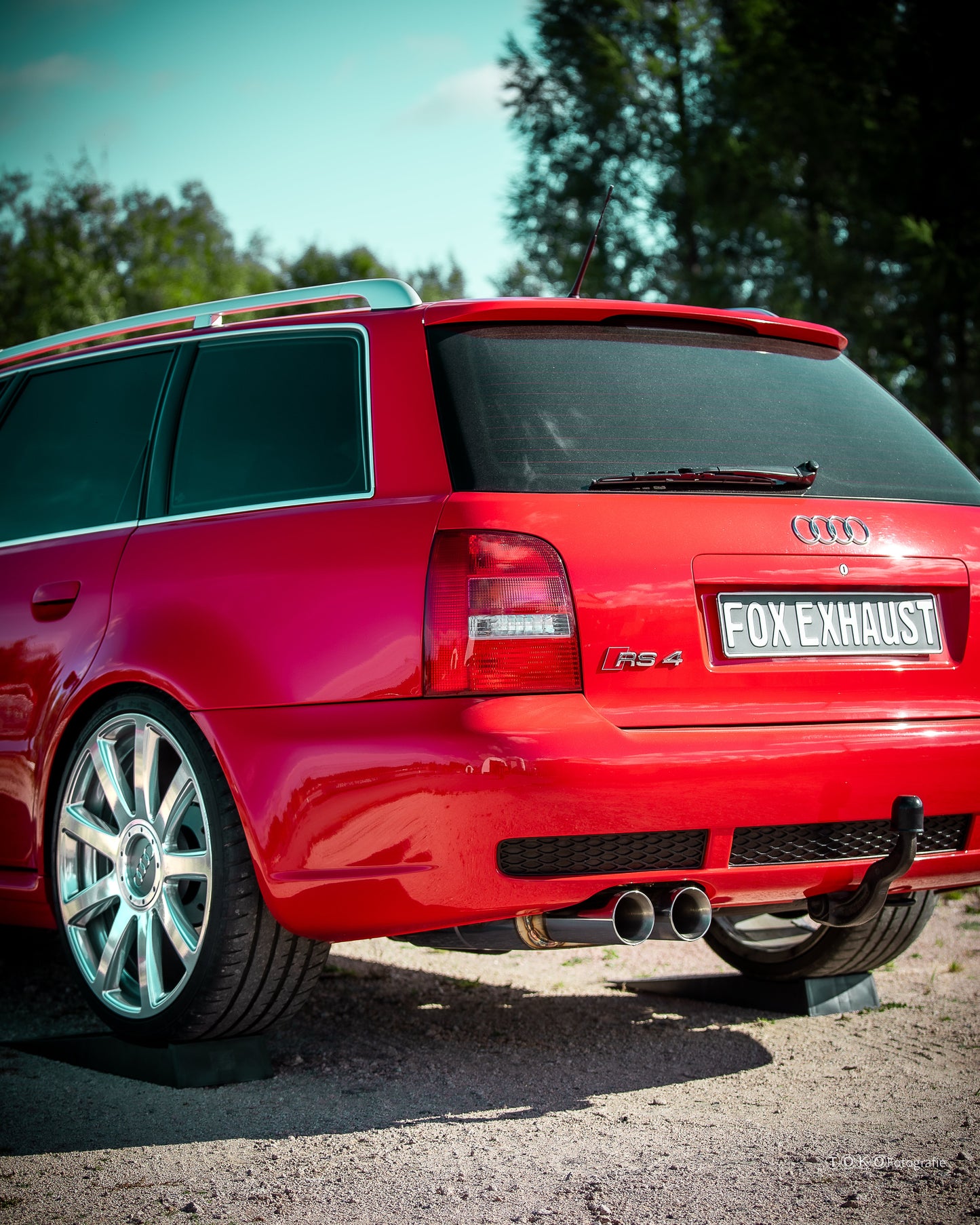 Audi RS4 B5 - Edelstahl-System End- und Vorschalldämpfer 90mm - 2x90 Typ 25 - inkl. Y-Adapter auf 76mm Downpipes