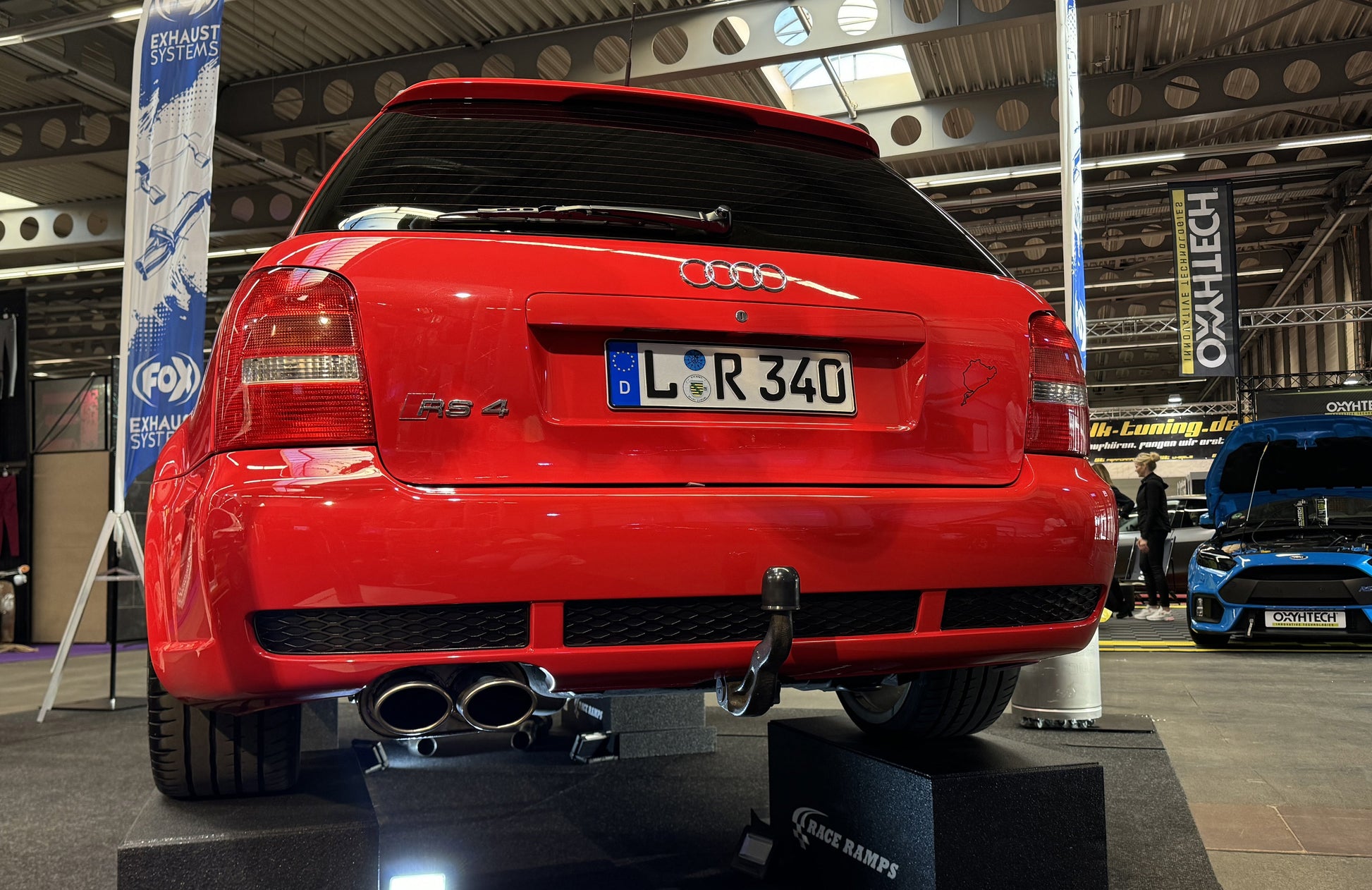 Audi RS4 B5 - Edelstahl-System End- und Vorschalldämpfer 90mm - 2x106x71 Typ 32 - inkl. Y-Adapter auf die originale Downpipe