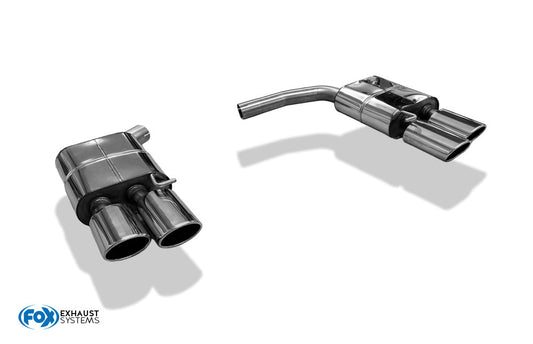 Audi A4/A5/S5 quattro - Rieger Endschalldämpfer rechts/links für 2-Rohr zweiflutig - 2x115x85 Typ 32 rechts/links - passen...