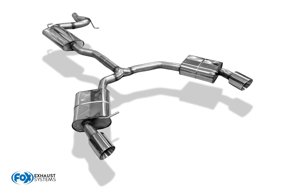 Audi A4 B9 - 2WD Endschalldämpfer rechts/links, Y-Verbinder und Mittelschalldämpfer  - 1x114 Typ 25 rechts/links