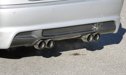 BMW E46 320/ 323/ 325/ 328/ 330 M3-Optik V2 Endschalldämpfer Ausgang zentriert - 4x90mm Typ 14 mittig Variante 2