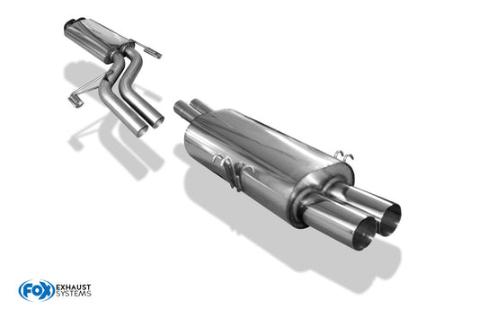 BMW E32 740i Endschalldämpfer und Vorschalldämpfer  Ø2x63,5mm inkl. Montagematerial - 2x76 Typ 10