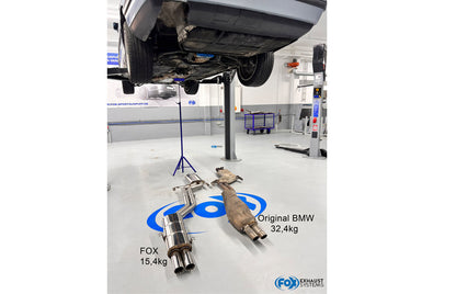BMW E32 740i Endschalldämpfer und Vorschalldämpfer Ø2x63,5mm inkl. Montagematerial - 2x76 Typ 25