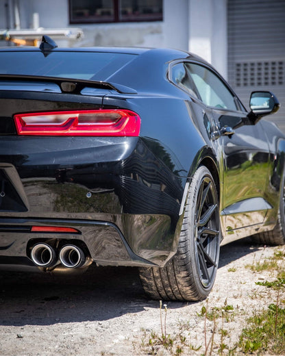 Chevrolet Camaro - A1XC Endschalldämpfer quer Ausgang rechts/links mit 2 Abgasklappen - 2x100 Typ 25 rechts/links mit schw...