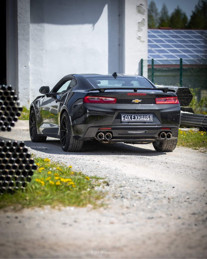 Chevrolet Camaro - A1XC Endschalldämpfer quer Ausgang rechts/links mit 2 Abgasklappen - 2x100 Typ 25 rechts/links