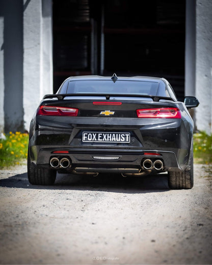 Chevrolet Camaro - A1XC Endschalldämpfer quer Ausgang rechts/links mit 2 Abgasklappen - 2x100 Typ 25 rechts/links