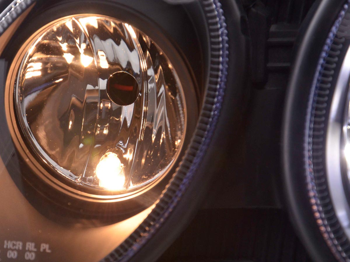 Scheinwerfer Set Daylight LED TFL-Optik Mercedes E-Klasse Typ W211  02-06 schwarz