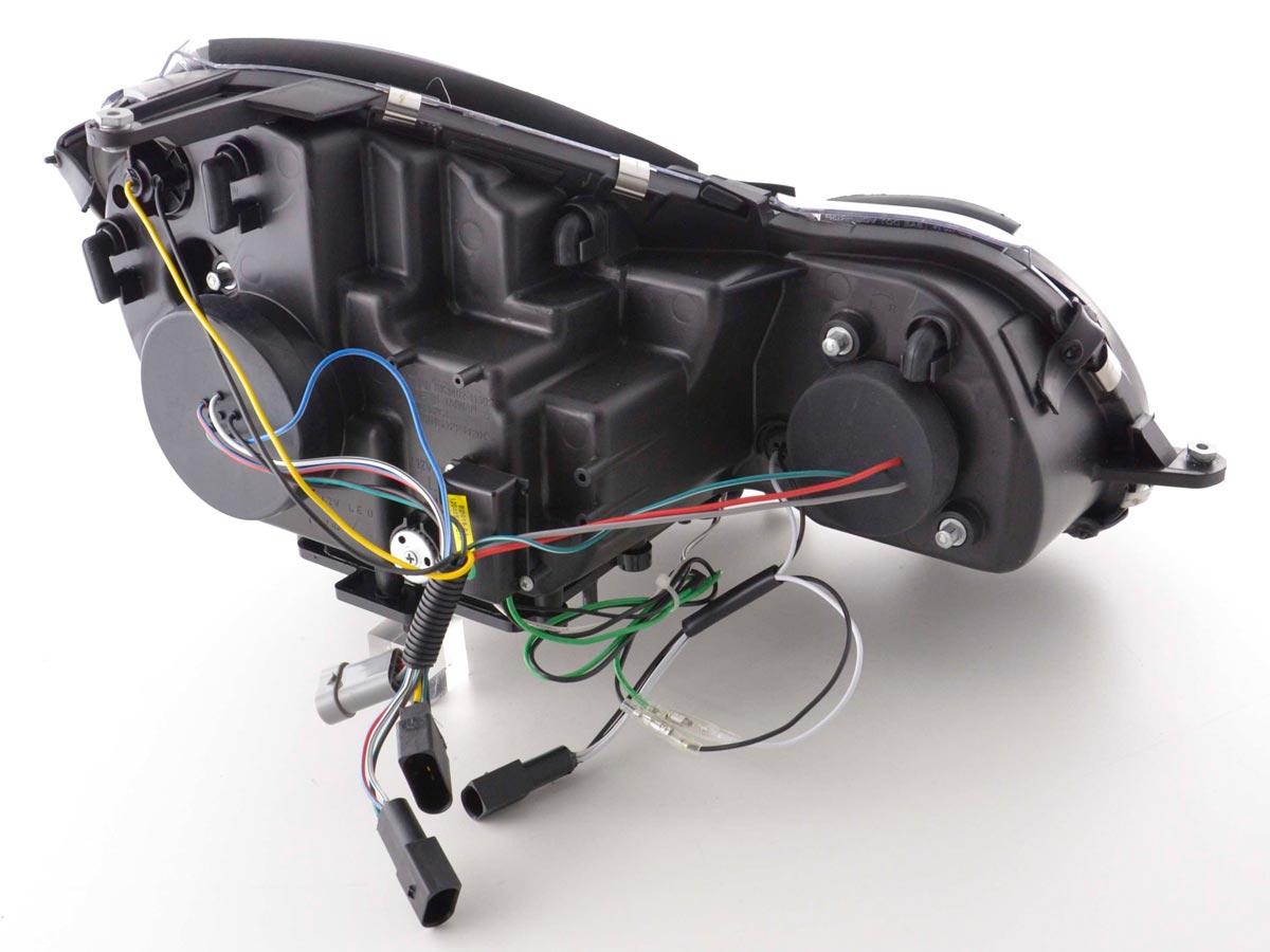 Scheinwerfer Set Daylight LED TFL-Optik Mercedes E-Klasse Typ W211  02-06 schwarz