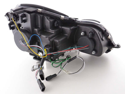 Scheinwerfer Set Daylight LED TFL-Optik Mercedes E-Klasse Typ W211  02-06 schwarz