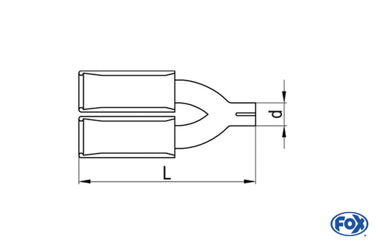 FOX Anschraubendrohr Typ 12 mit Schelle doppelt - Ø 90mm Rund eingerollt / gerade / ohne Absorber - L_ (mm) und d_ (mm innen) ist flexibel - muss angeben werden - L minimum 300mm und maximal 500mm