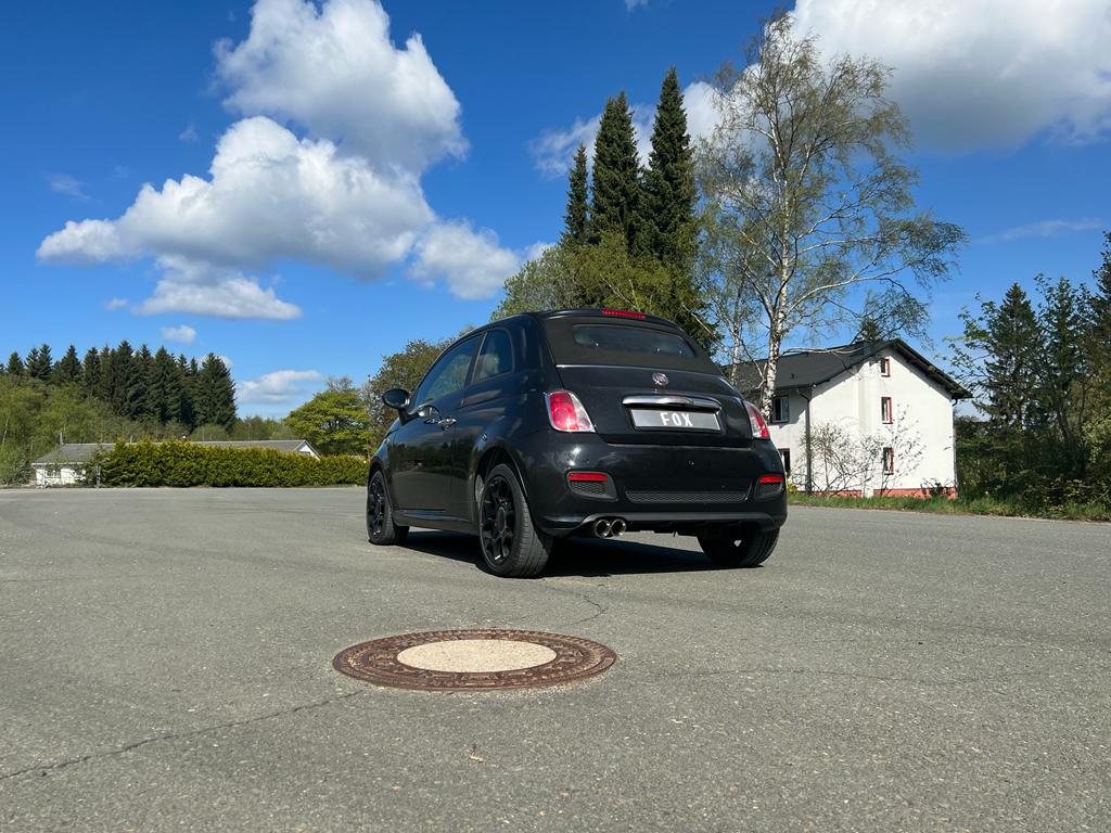 Fiat 500/ 500C Endschalldämpfer - 2x80 Typ 25