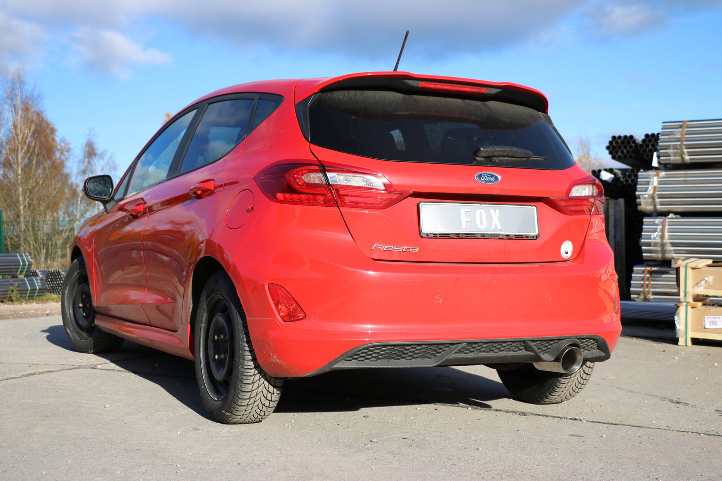 Ford Fiesta MK8 - JHH Endschalldämpfer - 1x100 Typ 25