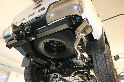 Ford Ranger 4x4 - Doppelkabine + Wildtrak Endschalldämpfer Sidepipe, Ausgang an der rechten Fahrzeugseite hinter dem Hinte...