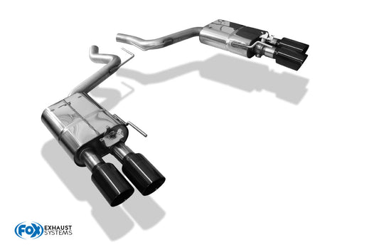 Ford Mustang VI Facelift Coupe & Convertible - 8 -Zylinder Endschalldämpfer rechts/links mit Abgasklappen - 2x100 Typ 25 r...