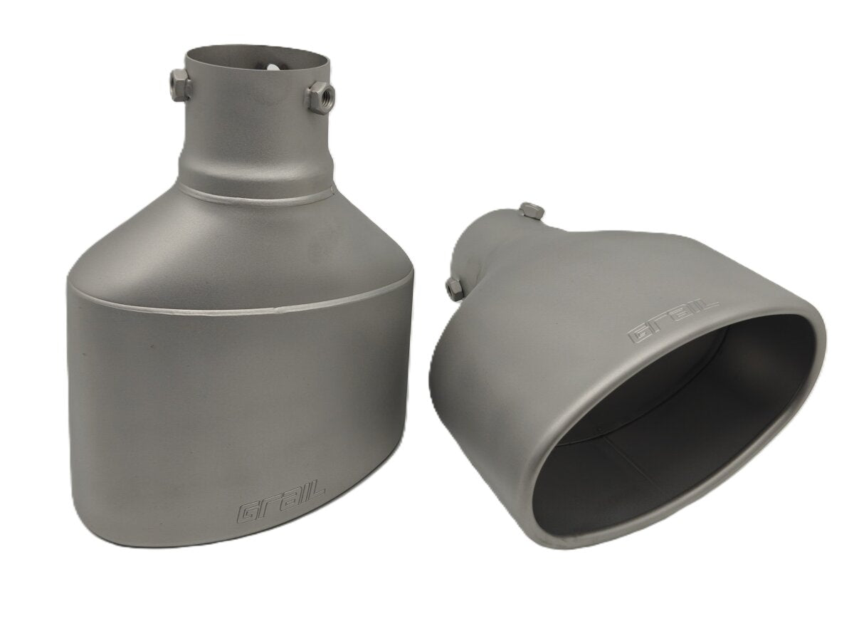 GRAIL Endrohrset | Edelstahl | oval | passend für Audi S3 (8V) Sportback