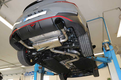 Hyundai i30N Performance Fastback - SCHWARZ Endschalldämpfer quer Ausgang rechts/links mit Abgasklappe - 1x114 Typ 25 rech...