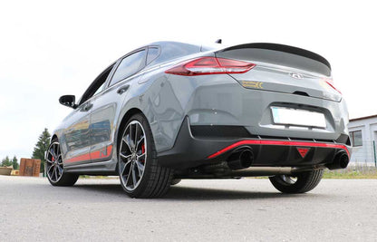 Hyundai i30N Performance Fastback - SCHWARZ Endschalldämpfer quer Ausgang rechts/links mit Abgasklappe - 1x114 Typ 25 rech...