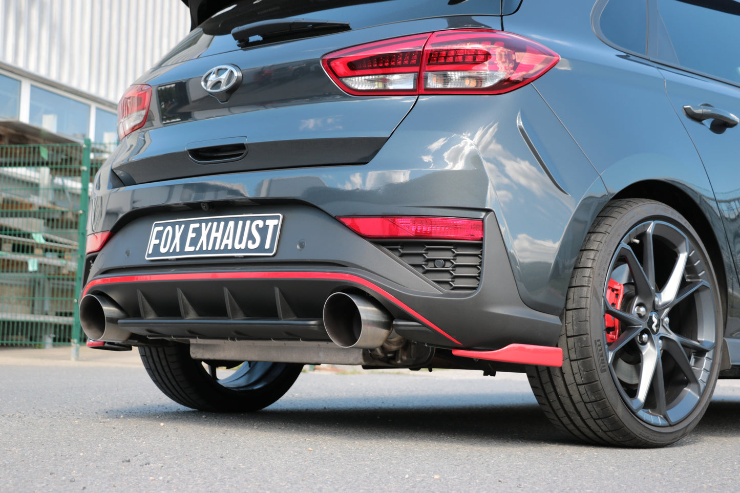Hyundai i30N Facelift Endrohre passend auf den originalen Endschalldämpfer - 1x130 Typ 14 rechts/links
