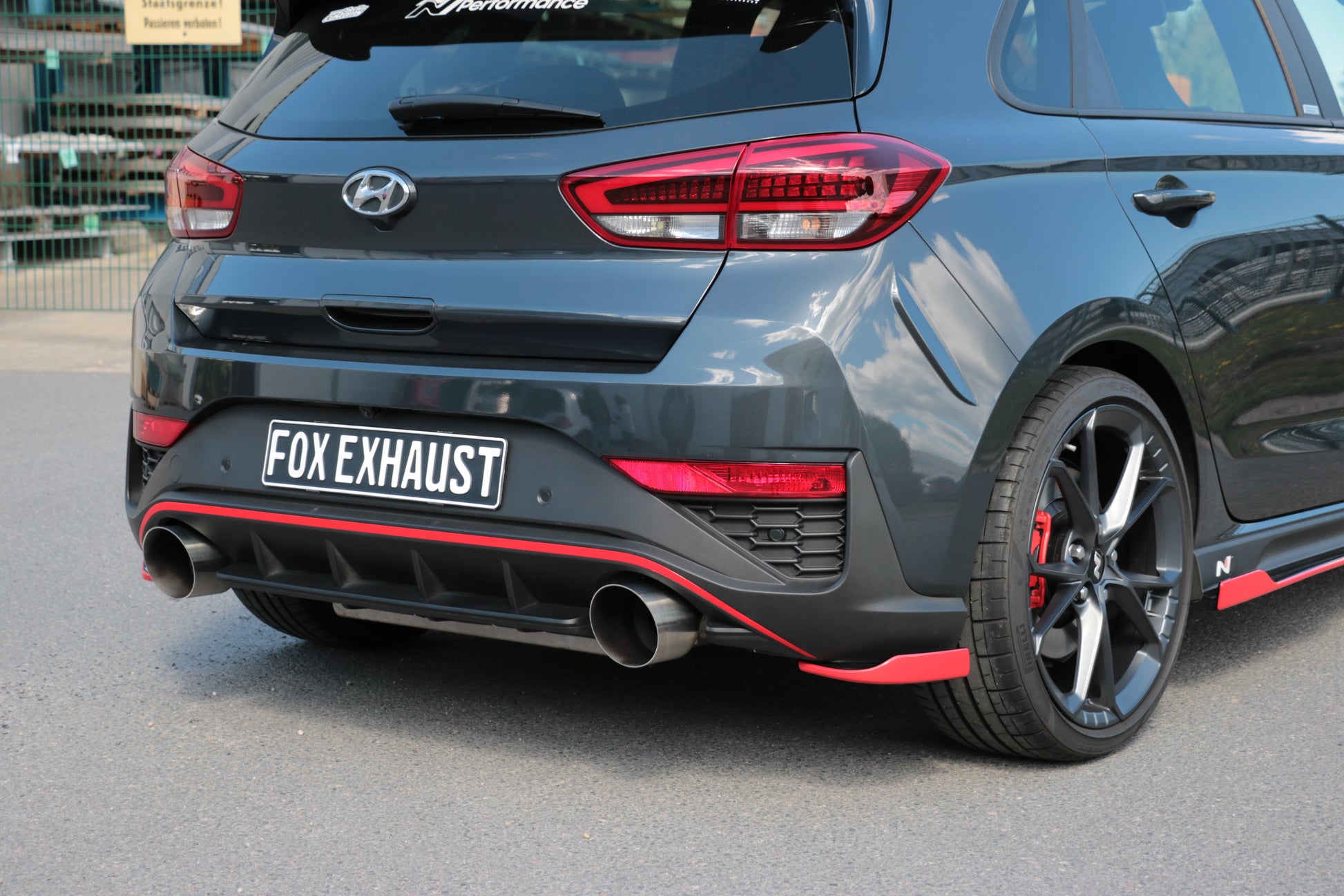 Hyundai i30N Facelift Endrohre passend auf den originalen Endschalldämpfer - 1x130 Typ 14 rechts/links