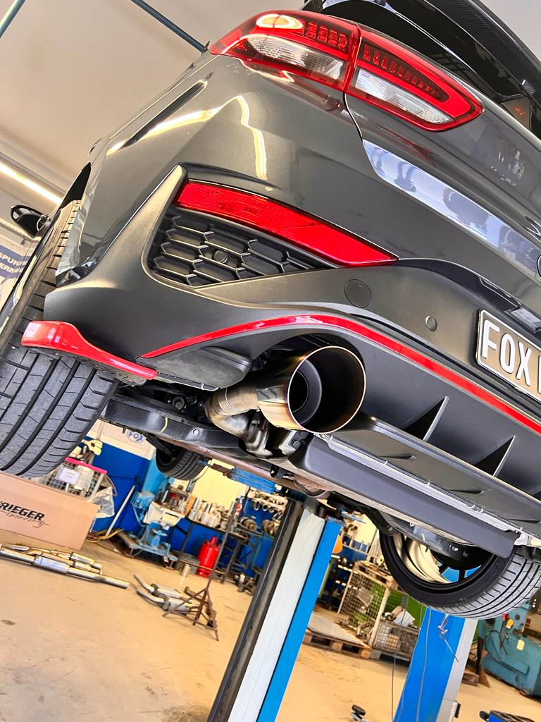 Hyundai i30N Facelift Endrohre passend auf den originalen Endschalldämpfer - 1x130 Typ 14 rechts/links mit eingefärbten Rand