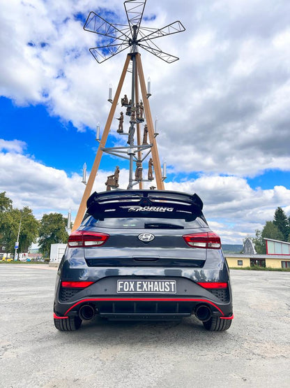 Hyundai i30N Facelift Endrohre passend auf den originalen Endschalldämpfer - 1x130 Typ 14 rechts/links mit eingefärbten Rand