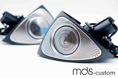 Mercedes W213 3D-Hochtöner mit Ambientebeleuchtung – Nachrüstsatz für Mercedes E-Klasse